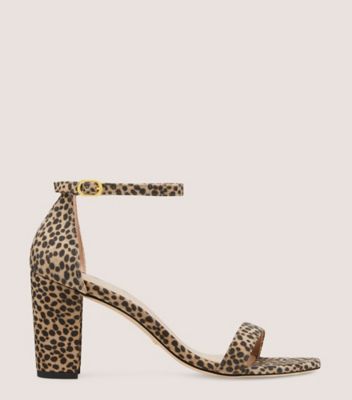 Shop Stuart Weitzman Nearlynude Strap Sandal In Cheetah