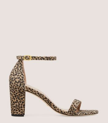 Stuart Weitzman Nearlynude Strap Sandal In Cheetah