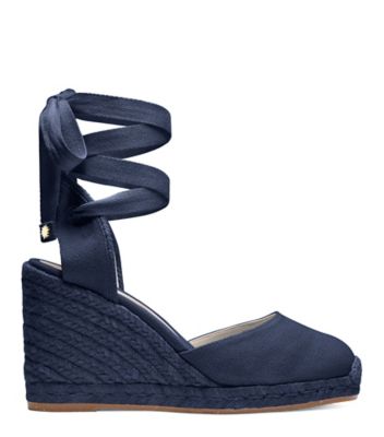 navy blue espadrille wedges