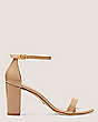 Stuart Weitzman,Nearlynude,Sandal,Patent leather,Adobe Beige,Front View