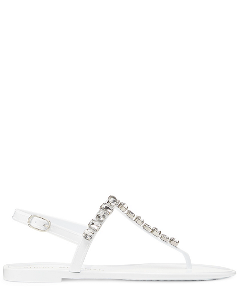 JAIDE GEM JELLY SANDAL, White & clear, ProductTile
