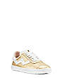Stuart Weitzman,Daryl,Flat,Shimmer suede,Gold,Side View