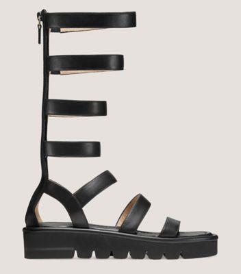 stuart weitzman gala lift studded leather gladiator sandals