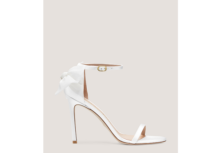 NUDISTSONG MESH BOW SANDAL, White & Cream, Product image number 0