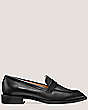 Stuart Weitzman,PALMER SLEEK LOAFER,Loafer,Lacquered Nappa Leather,Black,Front View