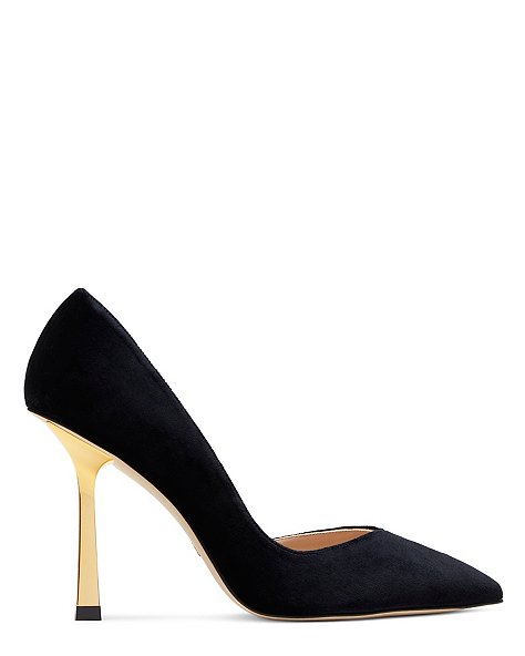 ANNY X HEEL 100 PUMP, Black & Gold, ProductTile