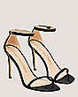 Stuart Weitzman,Nudistcurve 100 Sandal,Sandal,Patent leather,Black,Angle View