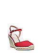 Mykonos Closed-Toe Espadrille Wedge, Red, Product