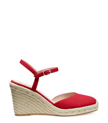 Mykonos Closed-Toe Espadrille Wedge, Red, ProductTile