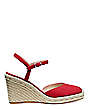 Mykonos Closed-Toe Espadrille Wedge, Red, Product