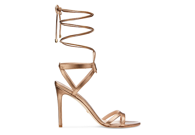 SOIREE 100 LACE-UP SANDAL, Gold, Product image number 0
