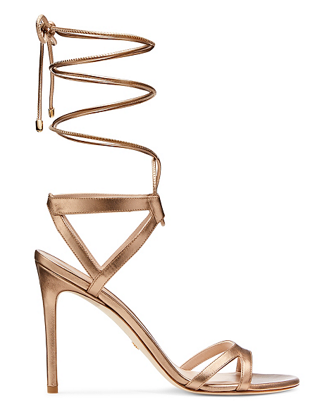 SOIREE 100 LACE-UP SANDAL, Gold, ProductTile