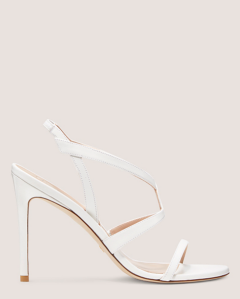 SOIREE 100 STRAPPY SANDAL, White, ProductTile