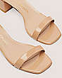 Stuart Weitzman,Nudistcurve 35 Block Sandal,Sandal,Patent leather,Adobe Beige,Detailed View