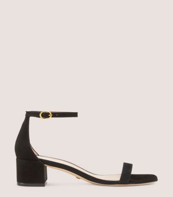 Stuart Weitzman Nudistcurve 35 Block Sandal In Black