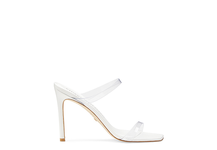 ALEENA 100 SQUARE-TOE SANDAL, Clear & white, Product image number 0
