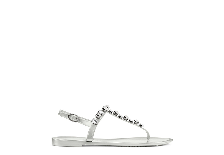 GOLDIE CRYSTAL JELLY SANDAL, Silver, Product image number 0