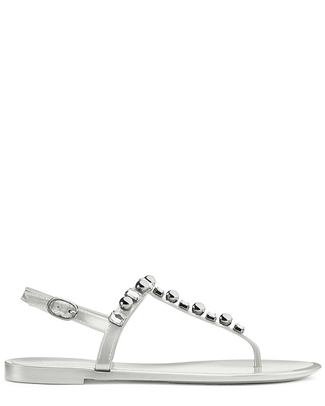 GOLDIE CRYSTAL JELLY SANDAL, Silver, ProductTile