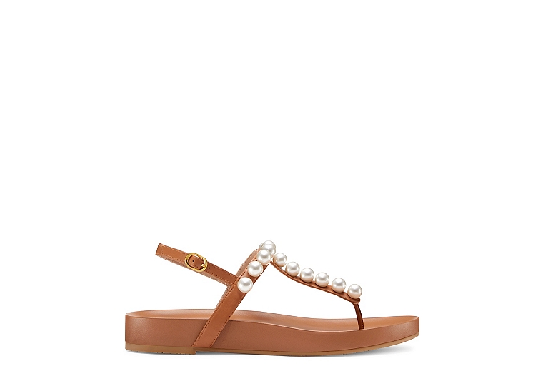 GOLDIE PEARL SUMMER SANDAL, Tan, Product image number 0