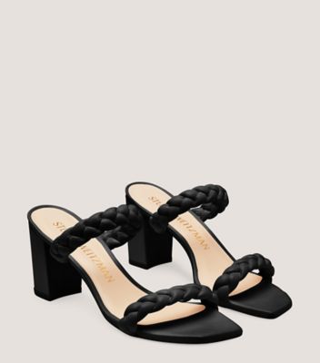 Braida Aleena 75 Block Sandal, Black, Product