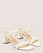 Stuart Weitzman,Braida Aleena 75 Block Sandal,Slide,Lacquered Nappa Leather,Seashell,Angle View