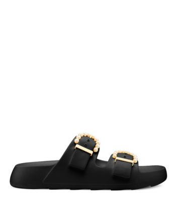 Pearl Buckle Slide | Stuart Weitzman