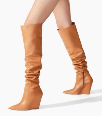 wedge boots high