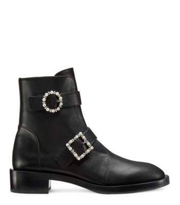 Ryder Pearl Geo Buckle Bootie, Black, ProductTile