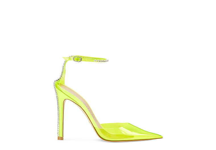 STUART GLAM 110 STRAP PUMP, Neon yellow & clear, Product image number 0