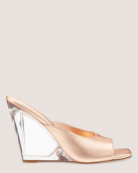 Tia 100 Lucite Wedge, Rose Gold, ProductTile