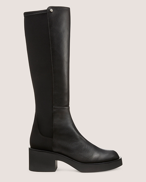 Stuart Weitzman,Gotham Knee-High Boot,Boot,Nappa leather,Black,Front View