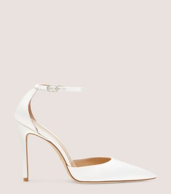 Shop Stuart Weitzman Stuart 100 Strap Pump In White