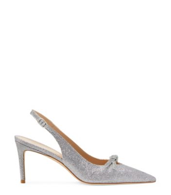 SW Bow 75 Slingback, Silver, ProductTile