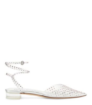 stuart weitzman glam wrap flats