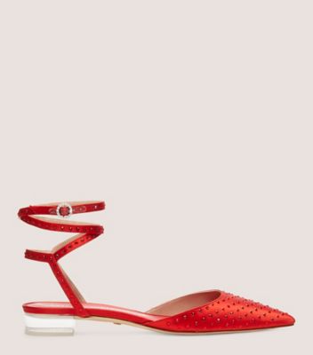 stuart weitzman glam wrap flats