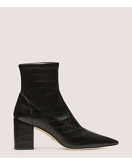 Mujer Zapatos de Botas de Botines 75 block stretch bootie de Stuart Weitzman de color Negro 