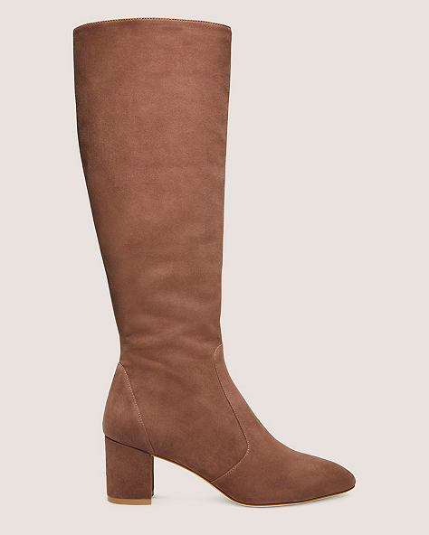 YULIANA 60 KNEE-HIGH ZIP BOOT, Taupe, ProductTile