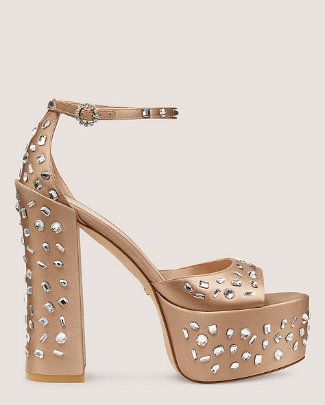 Stardust Skyhigh 145 Platform Sandal, Cappuccino/Clear, ProductTile