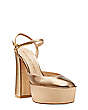 Skyhigh 145 Ankle-Strap Platform Pump, Gold, Product