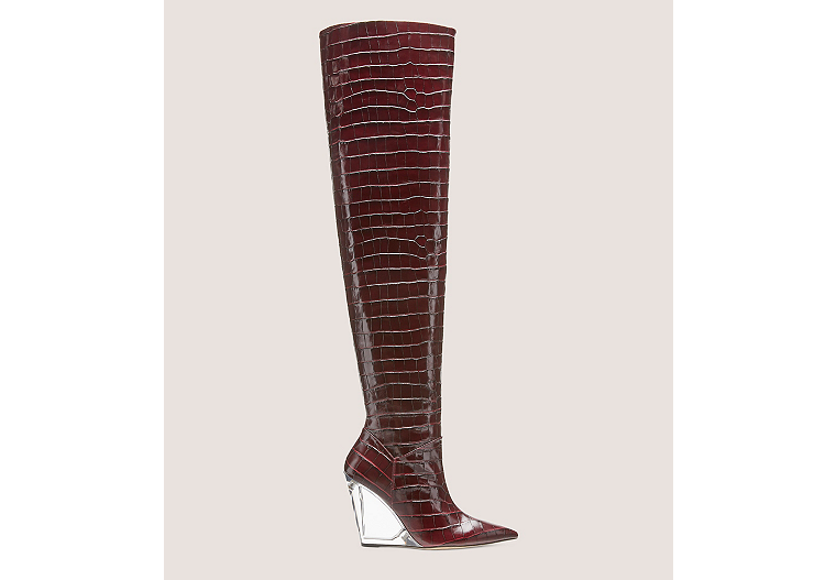 Lucite 100 Wedge Boot, Plum, Product image number 0