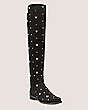 Stuart Weitzman,Disney X SW  5050 Boot,Boot,Suede & crystal,Black & Clear,Side View