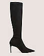Stuart Weitzman,Stuart 85 To-The-Knee Boot,Boot,Stretch suede,Black,Front View