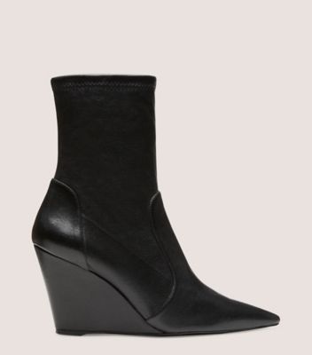 Shop Stuart Weitzman Stuart Wedge 85 Sock Bootie The Sw Outlet In Black