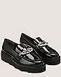 Stuart Weitzman,Pearldrop Platform Loafer,Loafer,Patent leather,Black