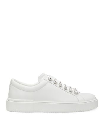 Ryan Crystal Sneaker, White, ProductTile
