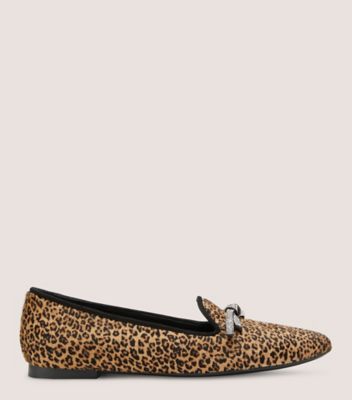 Shop Stuart Weitzman Sw Bow Loafer The Sw Outlet In Cheetah