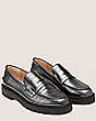 Stuart Weitzman,Parker Lift Loafer,Loafer,Specchio embossed croc leather,Gunmetal,Angle View