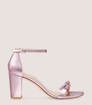 Stuart Weitzman Nearlynude Sw Bow Sandal In Cotton Candy