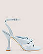 Stuart Weitzman,Playa Ankle-Strap 100 Knot Sandal,Sandal,Vintage denim,Light Wash Denim,Front View