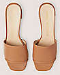 Stuart Weitzman,Cayman 35 Block Slide,Slide,Lacquered Nappa Leather,Tan,Detailed View